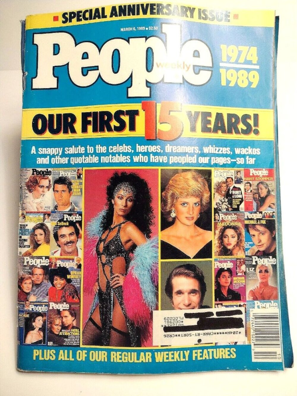 People Magazine Our First 15 Years March 1989 Cher Princess Diana Madonna Fox